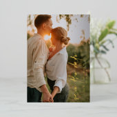 Klassieke Foto Elegant Wedding Save the Date Folie Uitnodiging (Staand Voorkant)