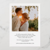 Klassieke Foto Elegant Wedding Save the Date Folie Uitnodiging (Achterkant)