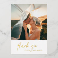 Klassieke foto Elegante bruiloft Dank u