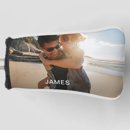 Klassieke foto en naam golfheadcover (Voorkant)