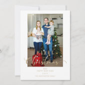 Klassieke foto-kerstcadeau voor whimsical-script (Voorkant)