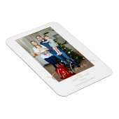 Klassieke foto-kerstcadeau voor whimsical-script magneet (Rechterzijde)