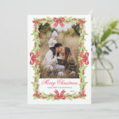 Klassieke foto kerstkaart kaart (Staand voorkant)