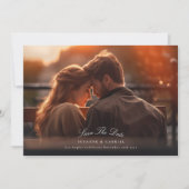 Klassieke Foto QR Code Foto bruiloft website Save The Date (Voorkant)