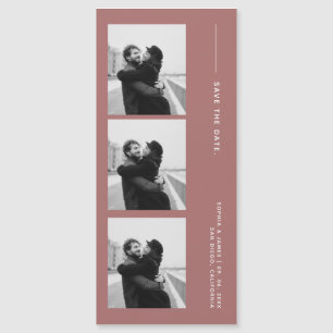 Klassieke fotostrip bruiloft magnetisch save the d