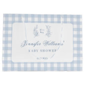 Klassieke Franse baby blauwe jongen douche cadeau Groot Cadeauzakje (Achterkant)