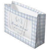 Klassieke Franse baby blauwe jongen douche cadeau  Groot Cadeauzakje (Voorkant Gekanteld)