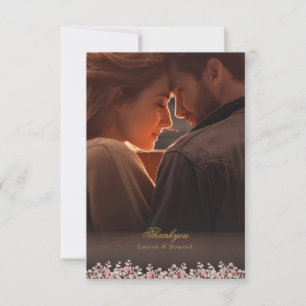 klassieke Franse bloementuin kasteelhochzeit Bedankkaart