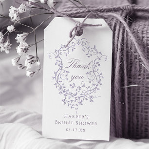 Klassieke Franse lavendel bruiloftsdank je Cadeaulabel