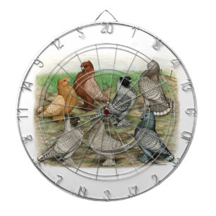 Klassieke Frill Pigeons Laced Blondinettes Dartbord