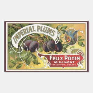 Klassieke Fruitkist Label Kunst, Imperial Pruimen