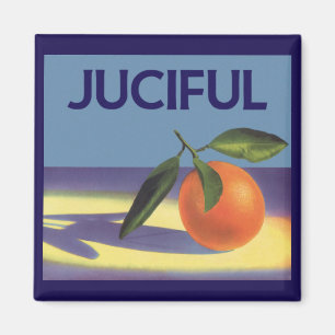 Klassieke fruitkratlabelkunst, Juciful Sinaasappel Magneet
