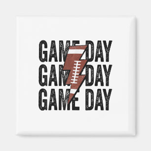 Klassieke Game Day Voetbal Bliksemschicht Grappig  Magneet