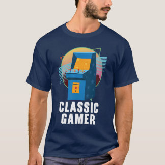 Klassieke Gamer Geeks Videospel Speler Arcade Gami T-shirt