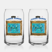 Klassieke Gamers Cool Play Koppels Set Blikvorm Glas (Voorkant)