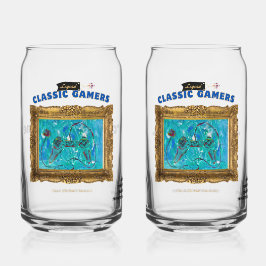 Klassieke Gamers Cool Play Koppels Set Blikvorm Glas