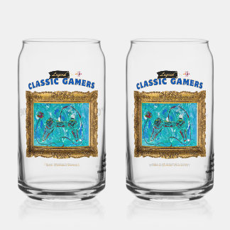 Klassieke Gamers Cool Play Koppels Set Blikvorm Glas