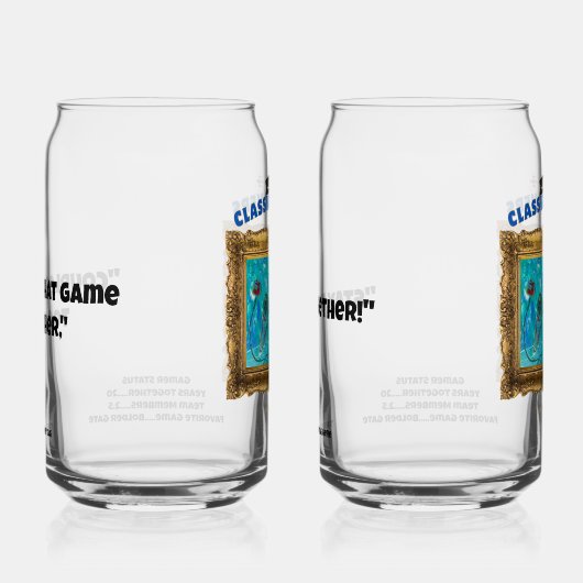 Klassieke Gamers Cool Play Koppels Set Blikvorm Glas (Rechts)