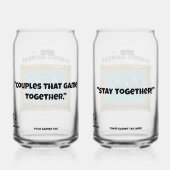 Klassieke Gamers Cool Play Koppels Set Blikvorm Glas (Achterkant)