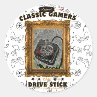 Klassieke Gamers Verjaardagsfeest Groovy Vision Ronde Sticker
