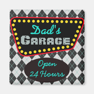 Klassieke garage magneet cadeau voor vader