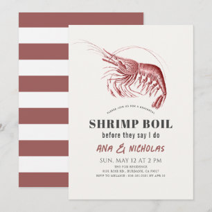 Klassieke garnalen koken repetitie diner kaart