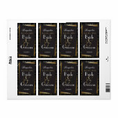 Klassieke Gatsby Deco Wedding Wine Label (Full Sheet)