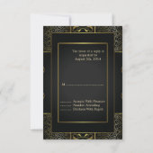 klassieke Gatsby Style RSVP Kaartje (Achterkant)