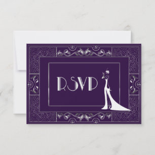 Klassieke Gatsby Style RSVP Manuela 25003a Kaartje
