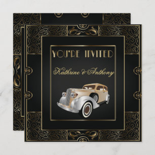  Klassieke Gatsby Style Wedding Kaart