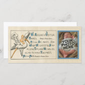 Klassieke geboorteaankondiging voor een babyjongen aankondiging (Voorkant / Achterkant)