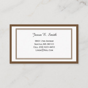 Klassieke, geborduurde oproepkaart contactkaartje