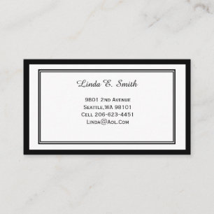 Klassieke, geborduurde oproepkaart contactkaartje