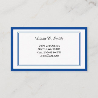 Klassieke, geborduurde oproepkaart contactkaartje