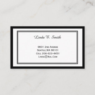 Klassieke, geborduurde oproepkaart contactkaartje