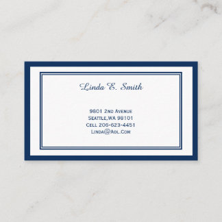 Klassieke, geborduurde oproepkaart visitekaartje