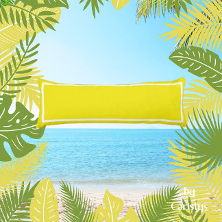 Klassieke geel met White Trim Body Pillow Lichaamskussen