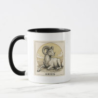 Klassieke gegraveerde Zodiac mok - Ram