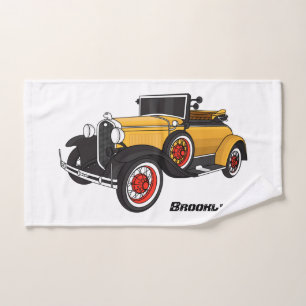 Klassieke gele auto 1931 bad handdoek