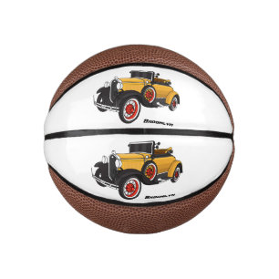 Klassieke gele auto 1931 basketbal