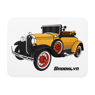 Klassieke gele auto 1931 magneet