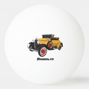 Klassieke gele auto 1931 pingpongballen