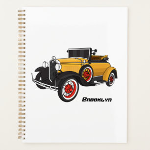 Klassieke gele auto 1931 planner