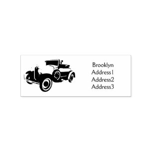 Klassieke gele auto 1931 rubberstempel