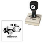 Klassieke gele auto 1931 	rubberstempel (Gestempeld)