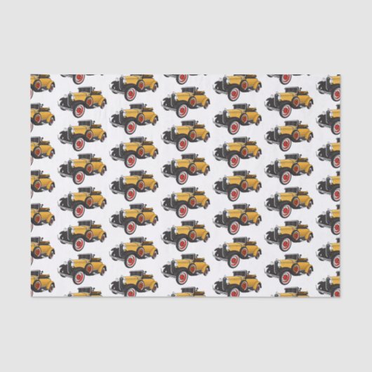 Klassieke gele auto 1931 tissuepapier (Voorkant)