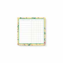 Klassieke Gele en Groene Chinoiserie Habit Tracker