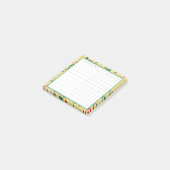 Klassieke Gele en Groene Chinoiserie Habit Tracker Post-it® Notes (Schuin)