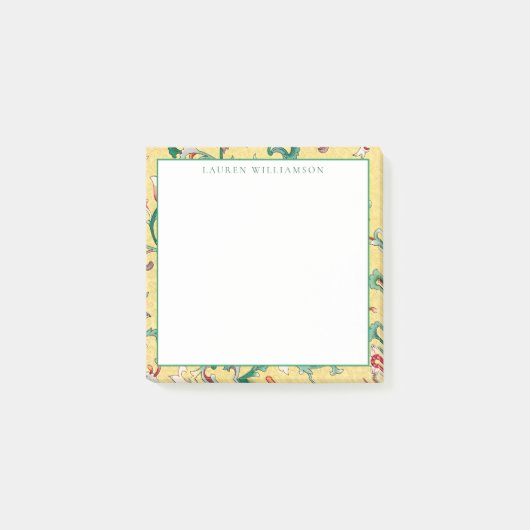 Klassieke Gele en Groene Chinoiserie Post-It Notit Post-it® Notes (Voorkant)