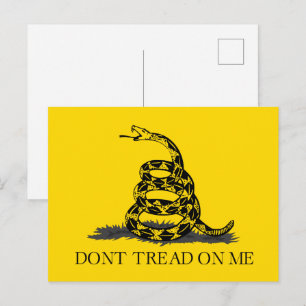 Klassieke Gele Gadsden Vlag Don't Tread on Me Briefkaart